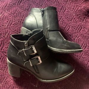 Hot Kiss Black Ankle Boots